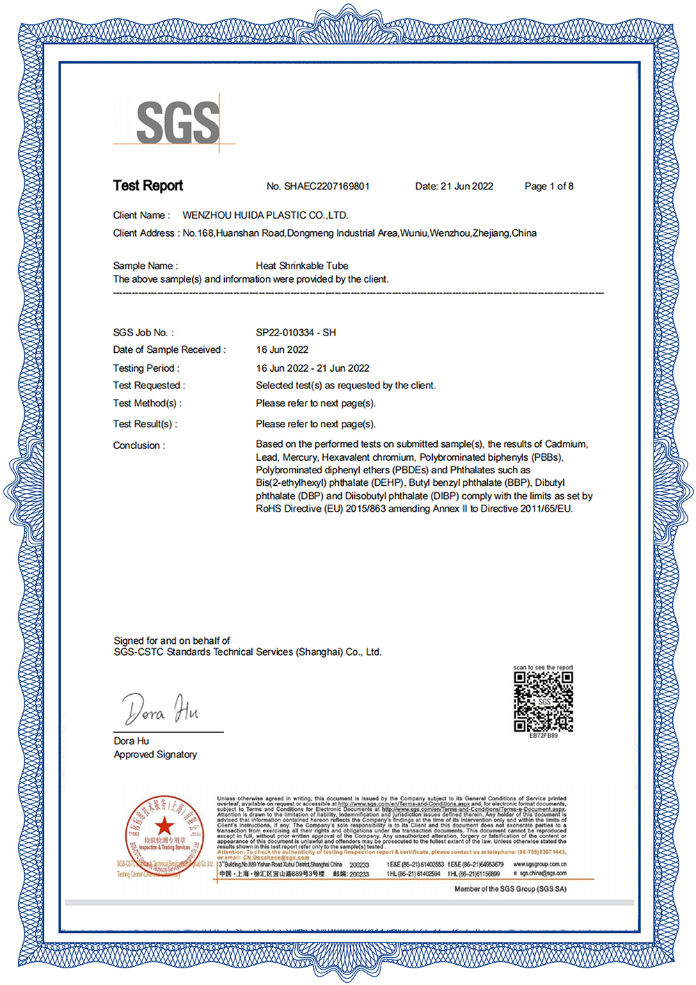 SGS-testrapport--HUIDA 2022